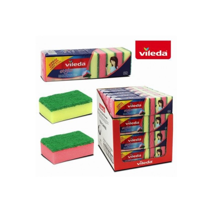 SET 10 ESPONJAS ESTROPAJO VILEDA STYLE