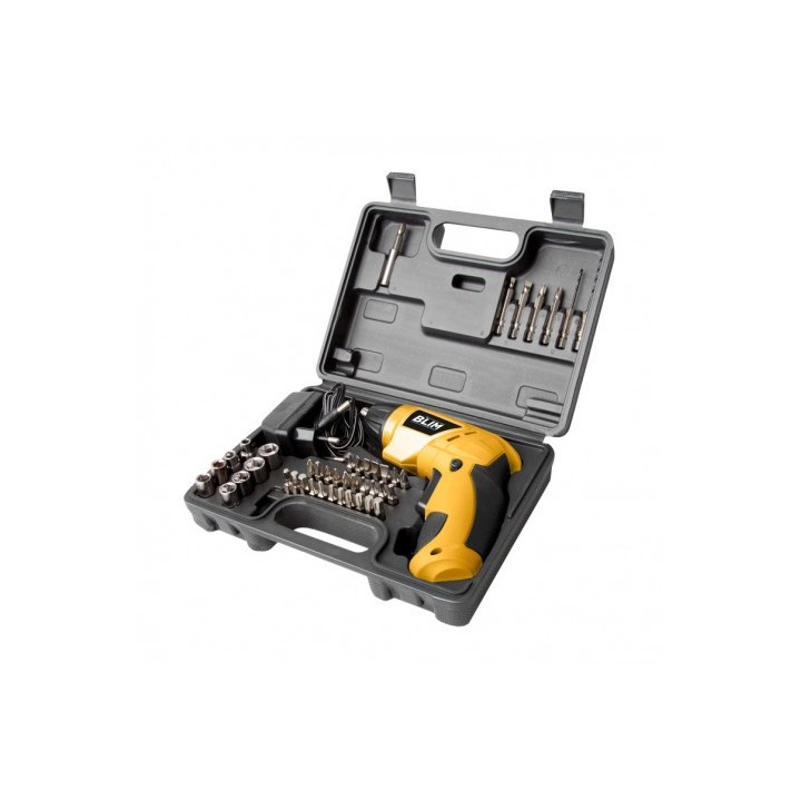 ATORNILLADOR A BATERIA 4V + MALETIN 44 PCS BLIM