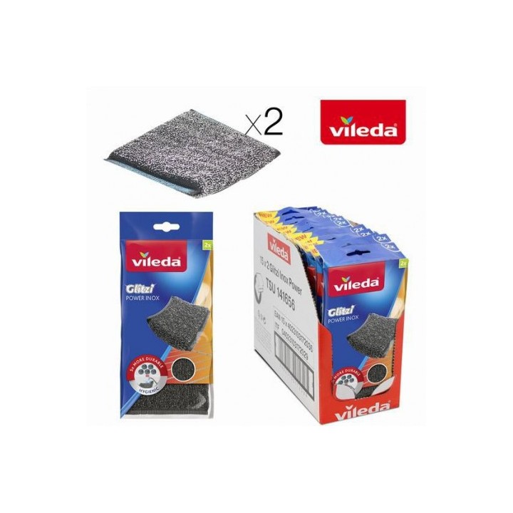 PACK 2 ESTROPAJOS FIBRA VERDE ULTRA FRESH VILEDA