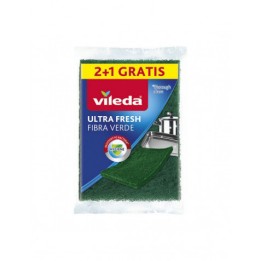 PACK 3 ESTROPAJOS FIBRA VERDE ULTRA FRESH VILEDA