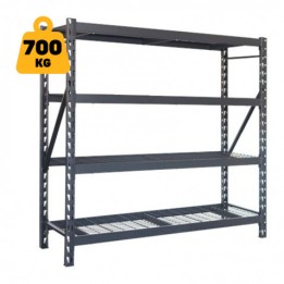 ESTANTERIA METÁLICA INDUSTRIAL NEGRA 4 BALDAS 195X183X61CM BLIM