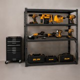 ESTANTERIA METÁLICA INDUSTRIAL NEGRA 4 BALDAS 195X183X61CM BLIM