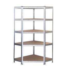 ESTANTERIA METÁLICA ESQUINERA GALVANIZADA 5 BALDAS 180X90X40X90CM BLIM