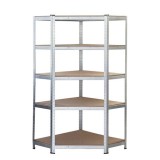ESTANTERIA METÁLICA ESQUINERA GALVANIZADA 5 BALDAS 180X90X40X90CM BLIM