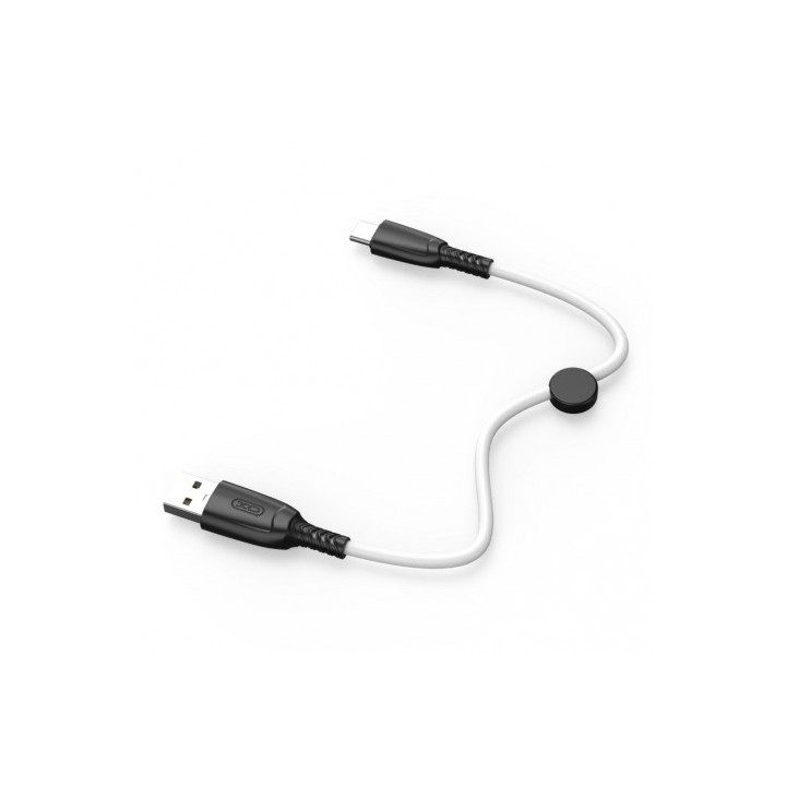 CABLE NB247 CARGA RAPIDA USB - TIPO C | 6A | 25CM CON CLIP | BLANCO XO