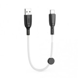 CABLE NB247 CARGA RAPIDA USB - TIPO C | 6A | 25CM CON CLIP | BLANCO XO