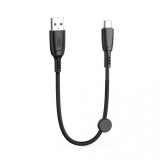 CABLE NB247 CARGA RAPIDA USB - TIPO C | 6A | 25CM CON CLIP | NEGRO XO