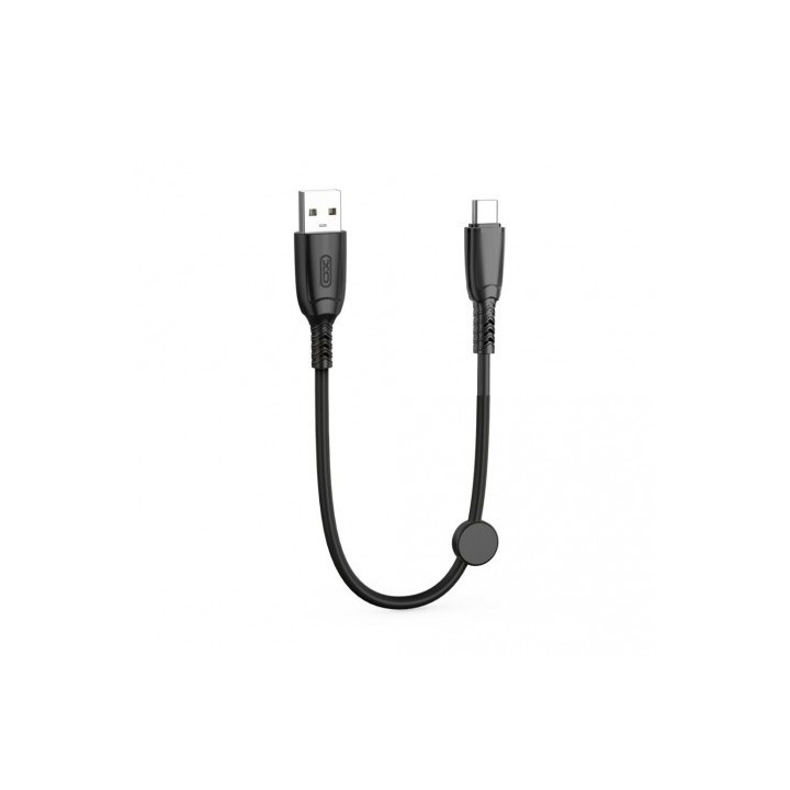 CABLE NB247 CARGA RAPIDA USB - TIPO C | 6A | 25CM CON CLIP | NEGRO XO