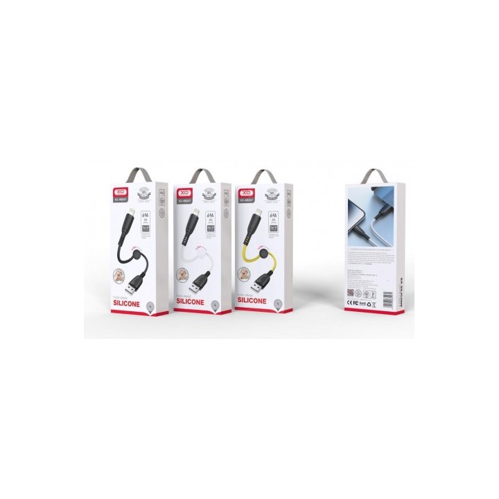 CABLE NB247 CARGA RAPIDA USB - TIPO C | 6A | 25CM CON CLIP | NEGRO XO