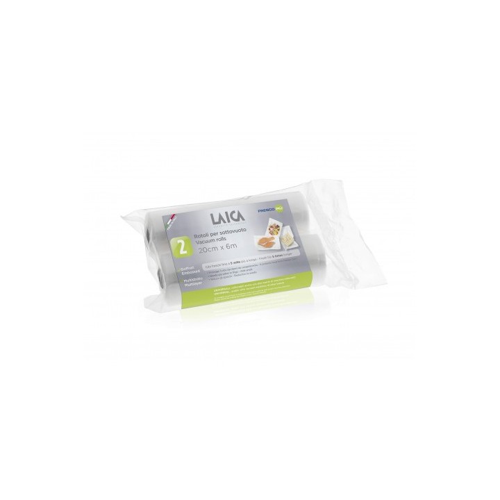 PACK 2 ROLLO PARA ENVASAR AL VACIO 20CM X 600CM LAICA