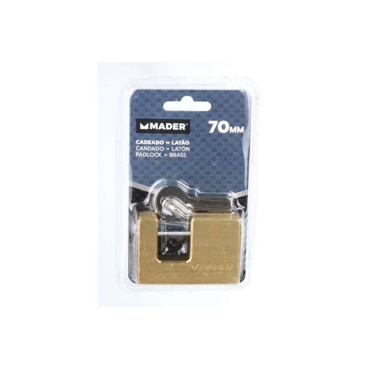CANDADO LATON, 70 MM MADER
