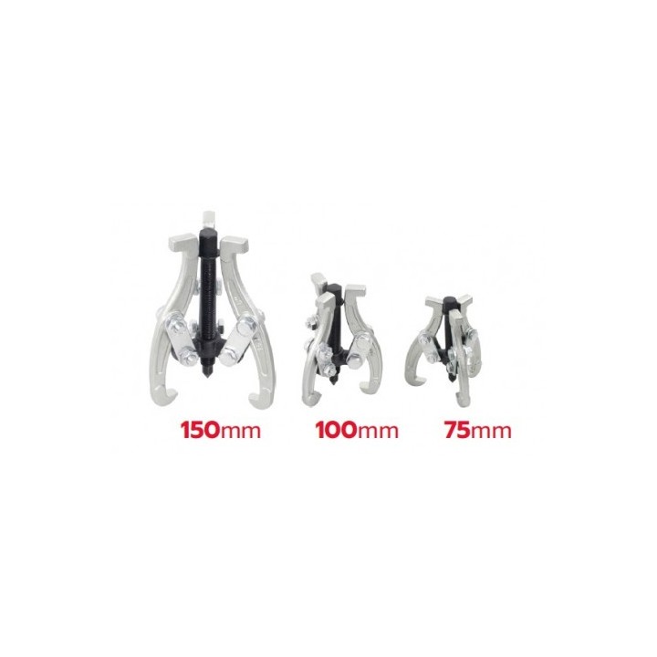 JUEGO 3PCS SACA RODAMIENTOS 3 PUNTOS 75mm, 100mm, 150mm MADER