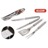 SET 3 ACCESORIOS BARBACOA SILVER ALGON