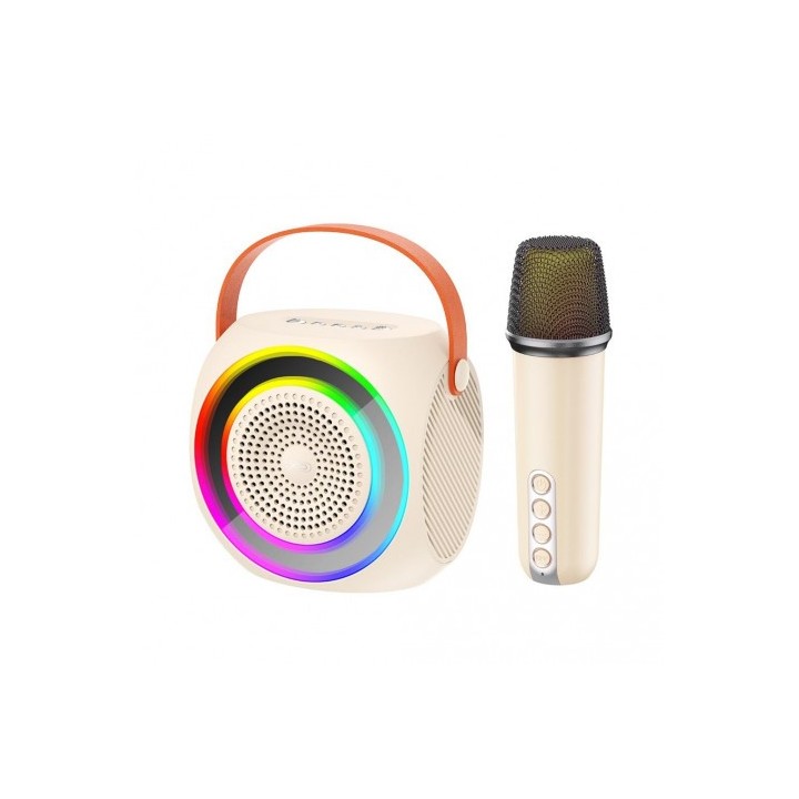 ALTAVOZ BLUETOOTH F42 + MICRÓFONO + EFECTOS LED BLANCO XO