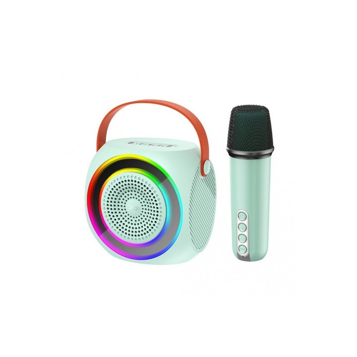ALTAVOZ BLUETOOTH F42 + MICRÓFONO + EFECTOS LED AZUL XO