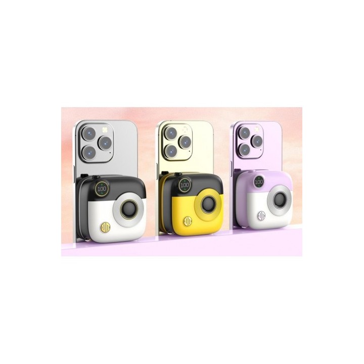 POWERBANK MAGNÉTICA MINI PR223 10000MAH | TIPO C | VIOLETA/BLANCA XO