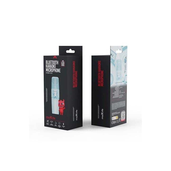 MICROFONO KARAOKE BLUETOOTH MXBM-500 AZUL MAXLIFE