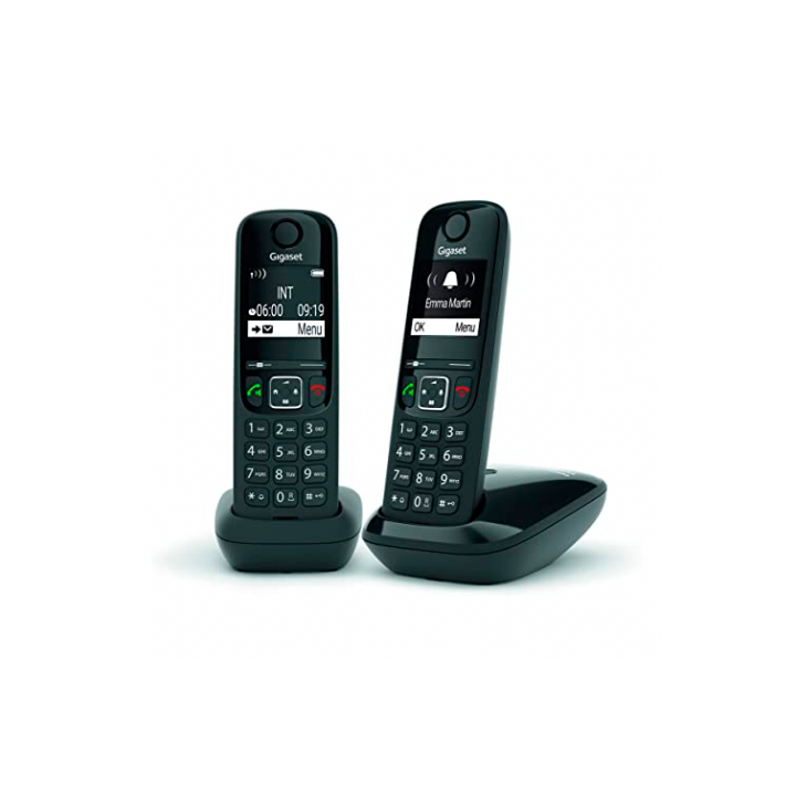 TELEFONO INALAMBRICO GIGASET AS690 DUO NEGRO
