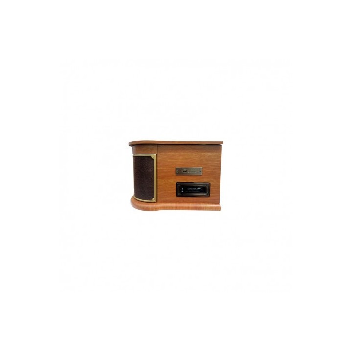 TOCADISCOS DE MADERA RETRO | CD | FM | BT | CASSETTE | PXRC52CDWD SUNSTECH