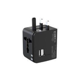 ADAPTADOR UNIVERSAL DE VIAJE 2XUSB 2.1A XO