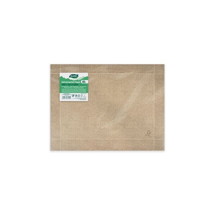 PACK 40 SALVAMANTELES KRAFT YUTE 30X40 ALGON