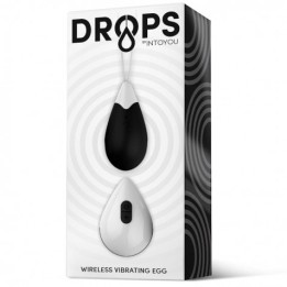 HUEVO VIBRADORCON SILICONA A CONTROL REMOTO NEGRO DROPS