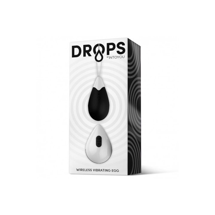 HUEVO VIBRADORCON SILICONA A CONTROL REMOTO NEGRO DROPS