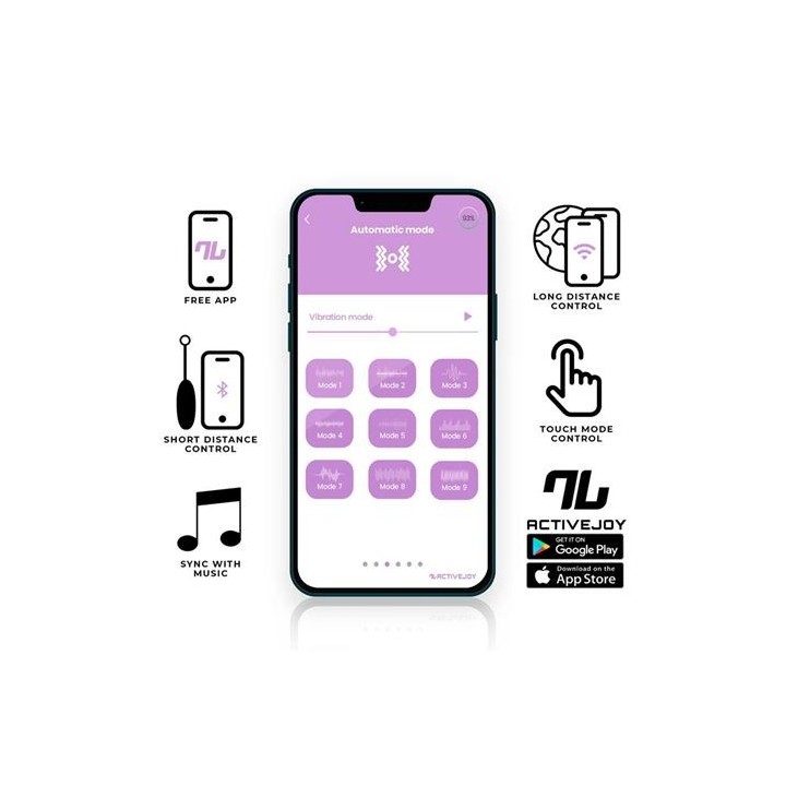 HUEVO MASTURBADOR VIBRADOR FEMENINO CON APP AZUL/VIOLETA INTOYOU