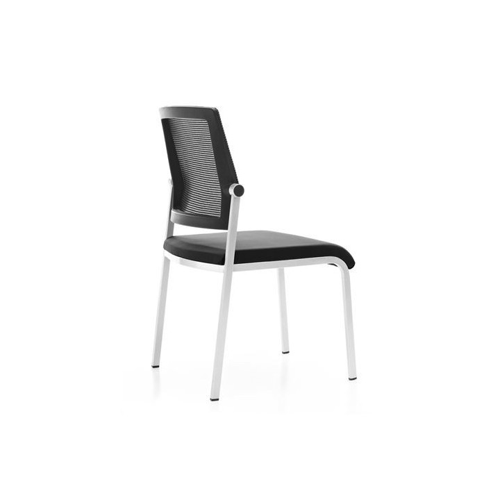 LOTE 4 SILLAS CONFIDENTE DESIGN APILABLES ESTRUCTURA METÁLICA CROMAD