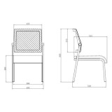 LOTE 4 SILLAS CONFIDENTE DESIGN APILABLES ESTRUCTURA METÁLICA CROMAD