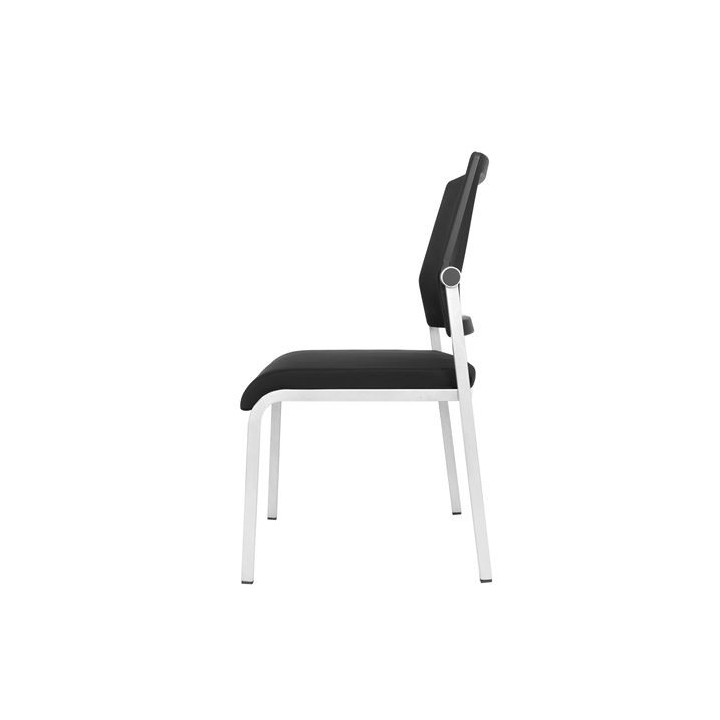 LOTE 4 SILLAS CONFIDENTE DESIGN APILABLES ESTRUCTURA METÁLICA CROMAD
