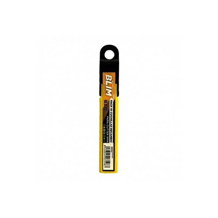 PACK 10 CUCHILLAS RECAMBIO PARA CUTTERS 9MM BLIM