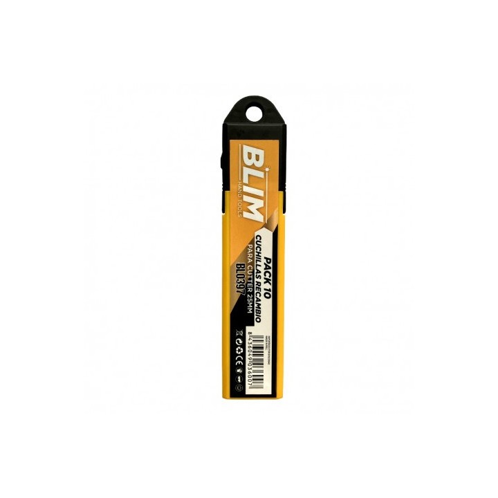 PACK 10 CUCHILLAS RECAMBIO PARA CUTTERS 25 MM BLIM