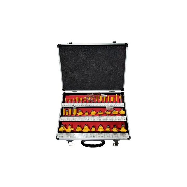 JUEGO 35 PCS FRESAS 6MM PARA MADERA BLIM