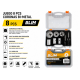 JUEGO 8 PCS CORONAS BI-METAL BLIM