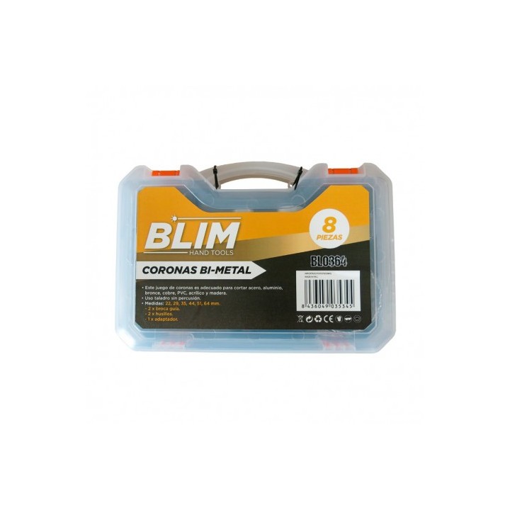 JUEGO 8 PCS CORONAS BI-METAL BLIM