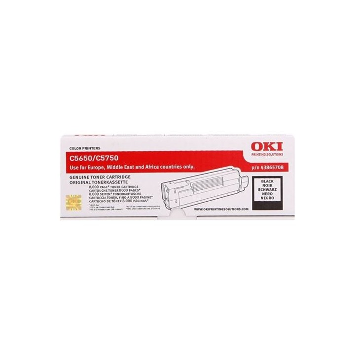 TONER COLOR C5650/C5750 NEGRO 8000 PAGINAS OKI