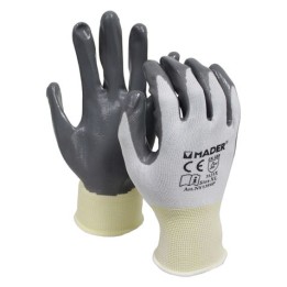 GUANTES DE PROTECCION POLIESTER + NITRILO XL MADER