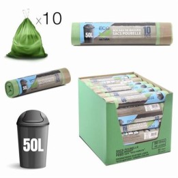 PACK 10 BOLSAS DE BASURA 50 LITROS ECONATURA VERDE