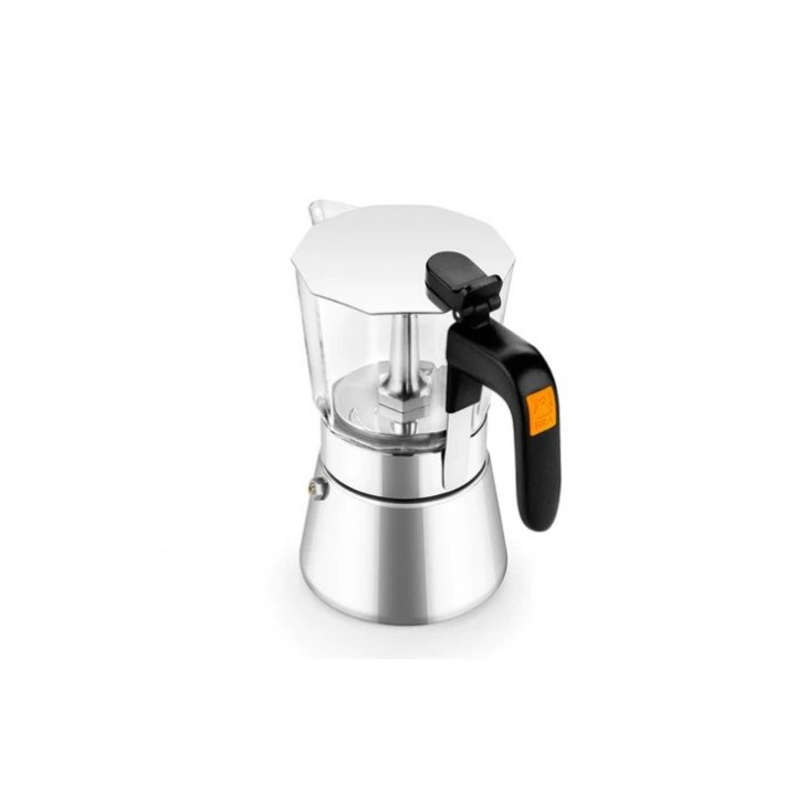CAFETERA ITALIANA ACERO INOXIDABLE 4 TAZAS FLAVOUR BRA
