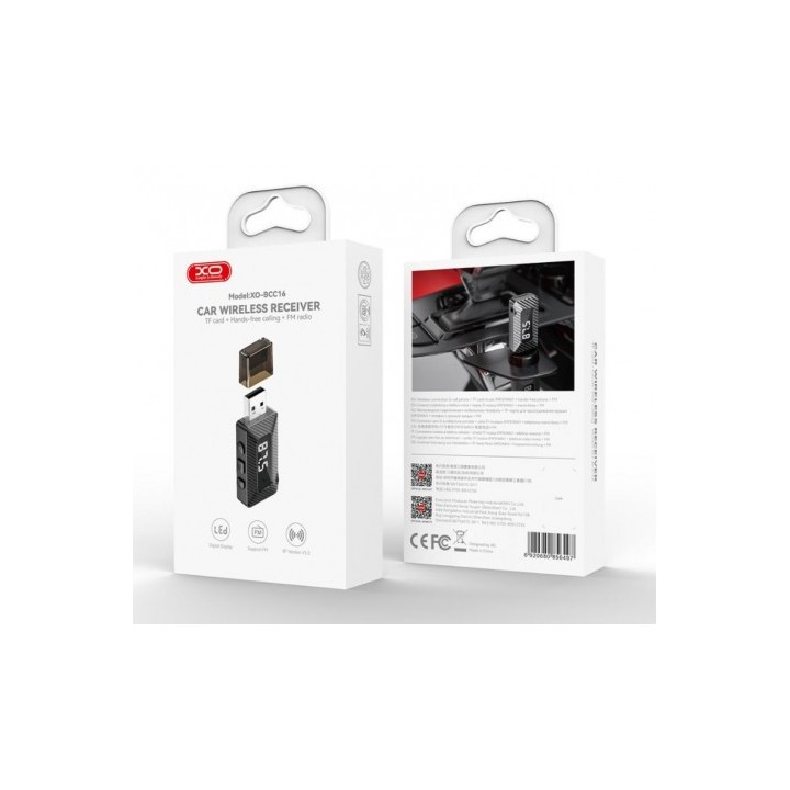 TRANSMISOR FM CON LECTOR DE TARJETAS Y ADAPTADOR BLUETOOTH XOBCC16 XO