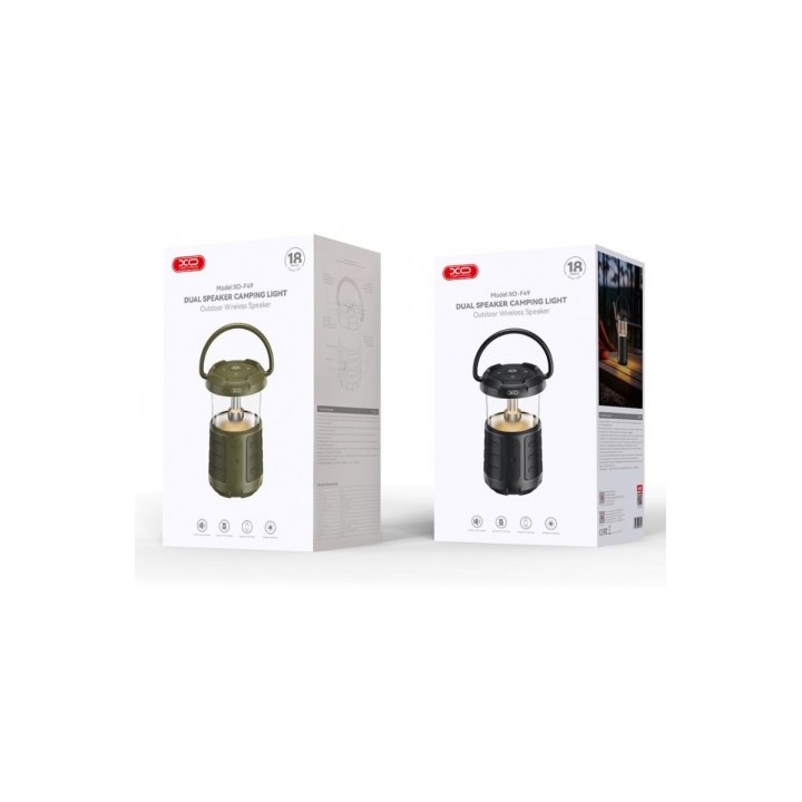 ALTAVOZ BLUETOOTH 15W CON LAMPARA CAMPING XOF49 VERDE XO