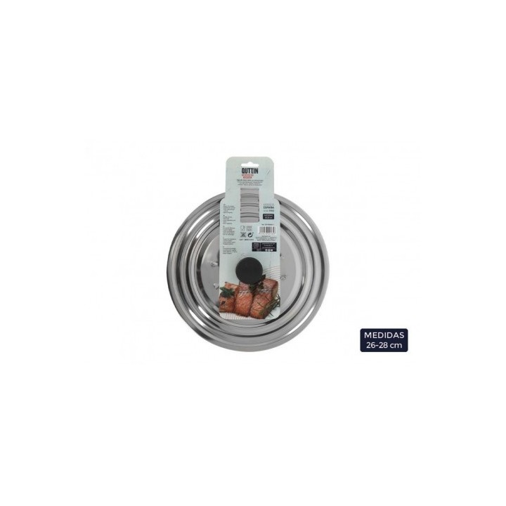 TAPA DE SARTEN ACERO INOX 26/28CM QUTTIN