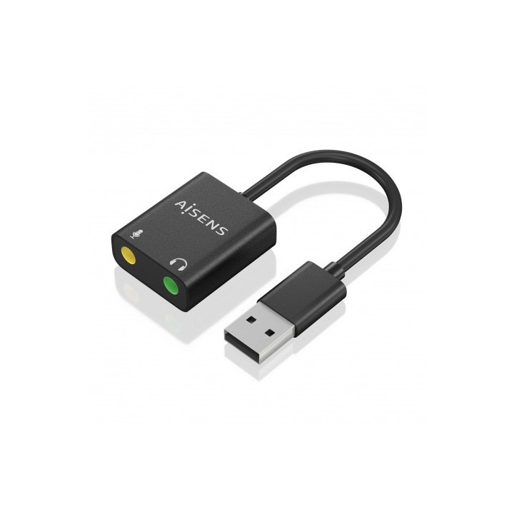 CONVERSOR USB A A JACK MICROFONO+AURICULAR AISENS