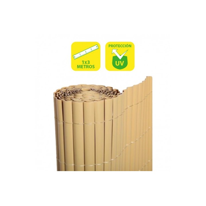 CAÑIZO PLÁSTICO DOBLE CARA 1X3 METROS MARRON CLARO SUNGARDEN