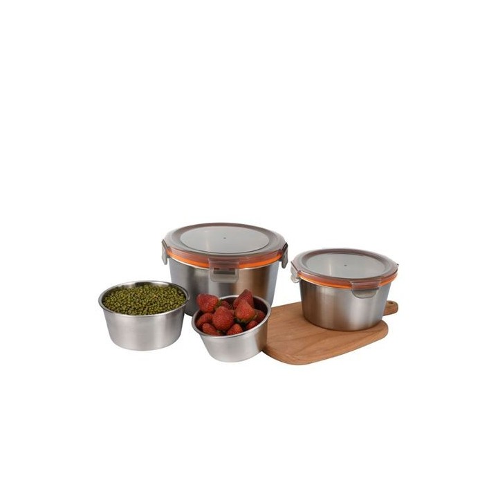 TUPPER ACERO INOXIDABLE 600ML APTO MICROONDAS QUTTIN