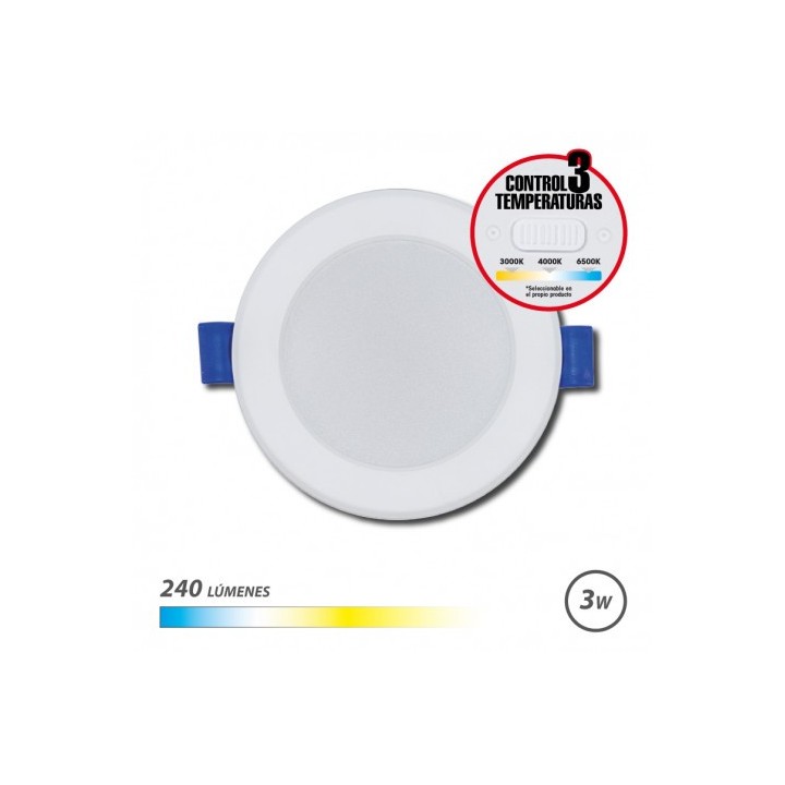 DOWNLIGHT CIRCULAR 3W | 240LM | SELECTOR 3 TEMPERATURAS ELBAT