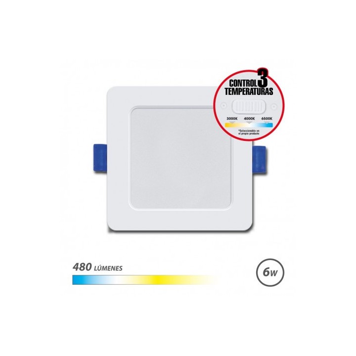 DOWNLIGHT CUADRADO 6W | 480LM | SELECTOR 3 TEMPERATURAS ELBAT