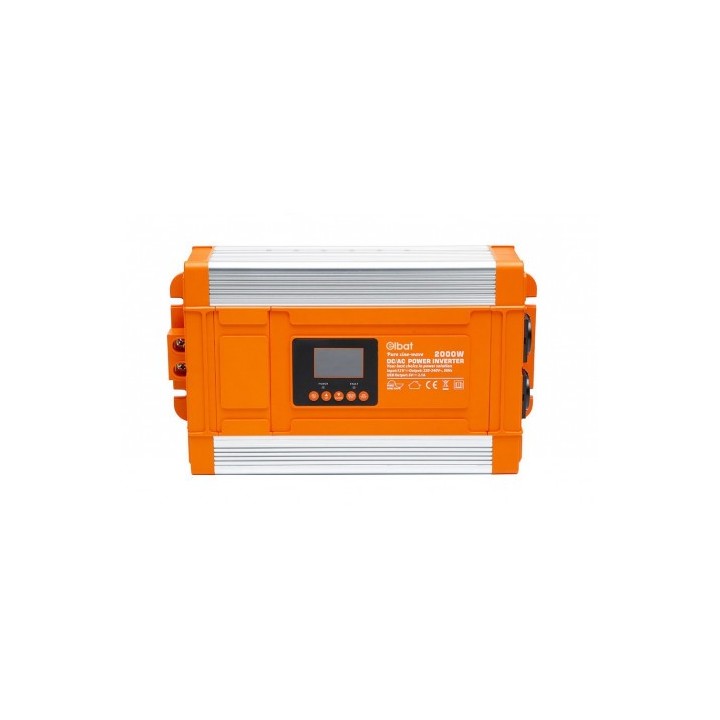 CONVERTIDOR DE CORRIENTE ONDA PURA CON PANTALLA LCD 2000W ELBAT
