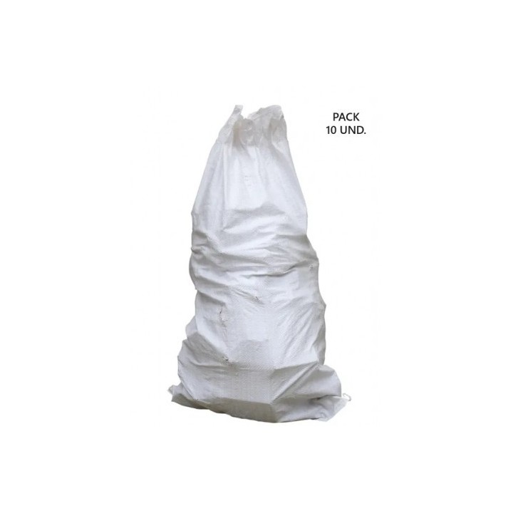 PACK 10 BOLSAS DE ESCOMBROS DE RAFIA 85X55CM 25KG SUNGARDEN